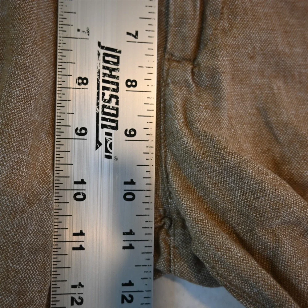 Banana Republic 35x32 Brown Linen Drawstring Mason Athletic Tapered Mens Pants